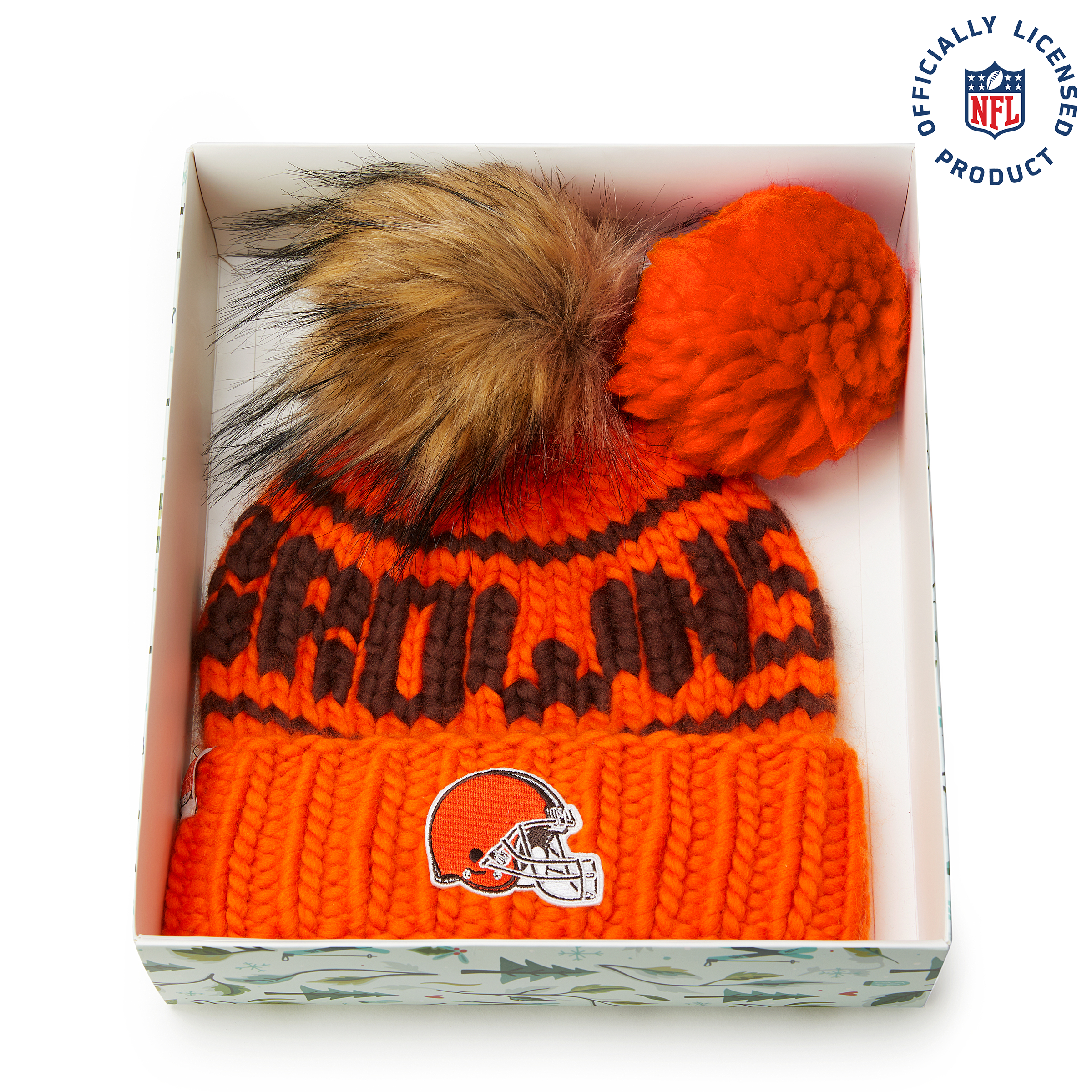 The Browns NFL Beanie Gift Set