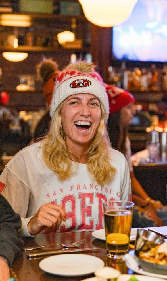 The 49ers NFL Beanie with Faux Fur Pom