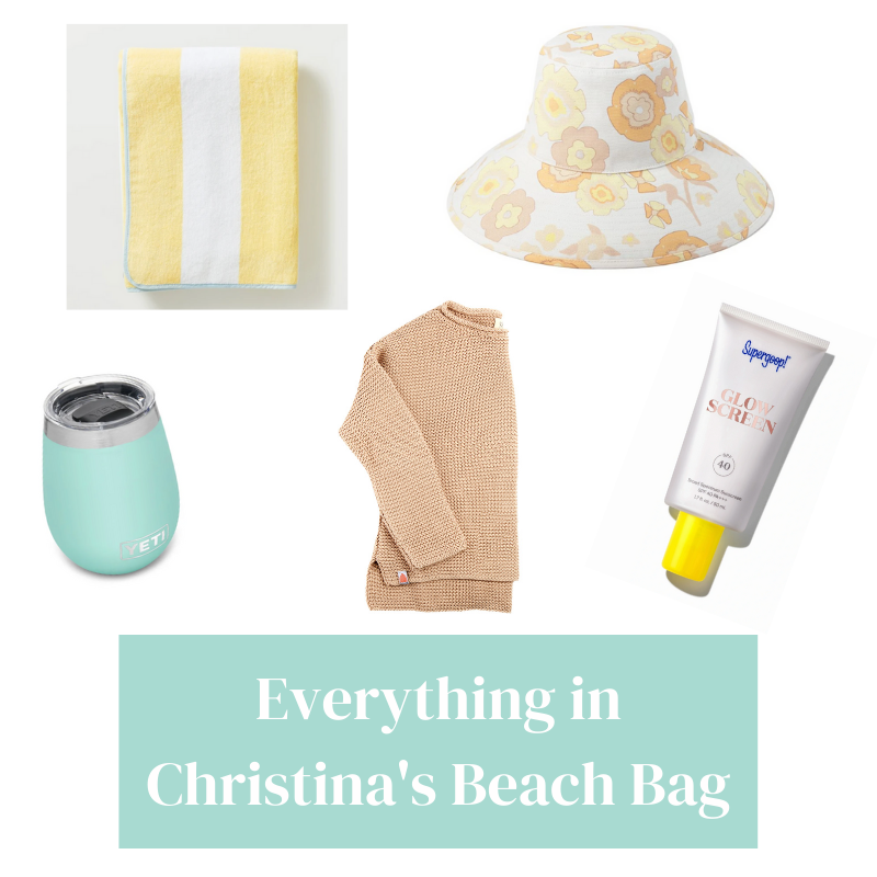 Everything in Christina's Beach Bag