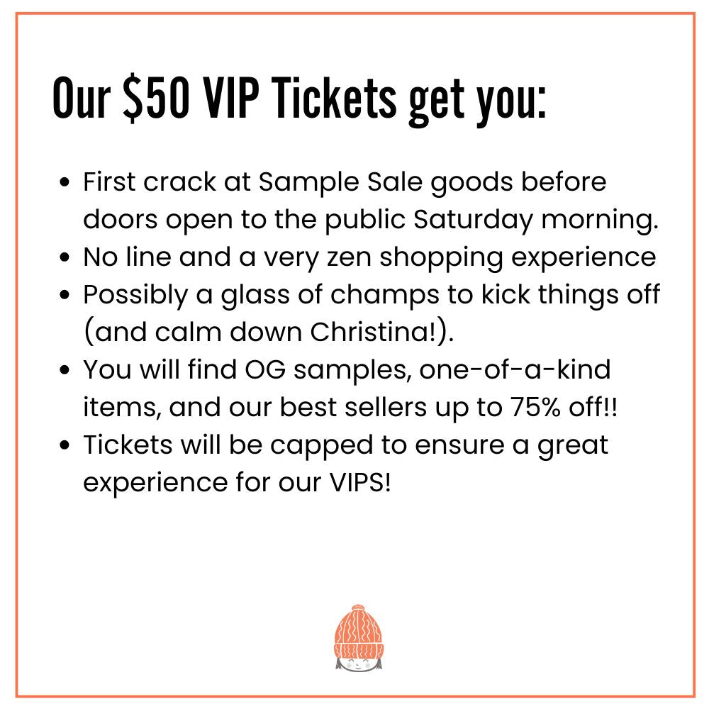 VIP $50 Sample Sale Ticket