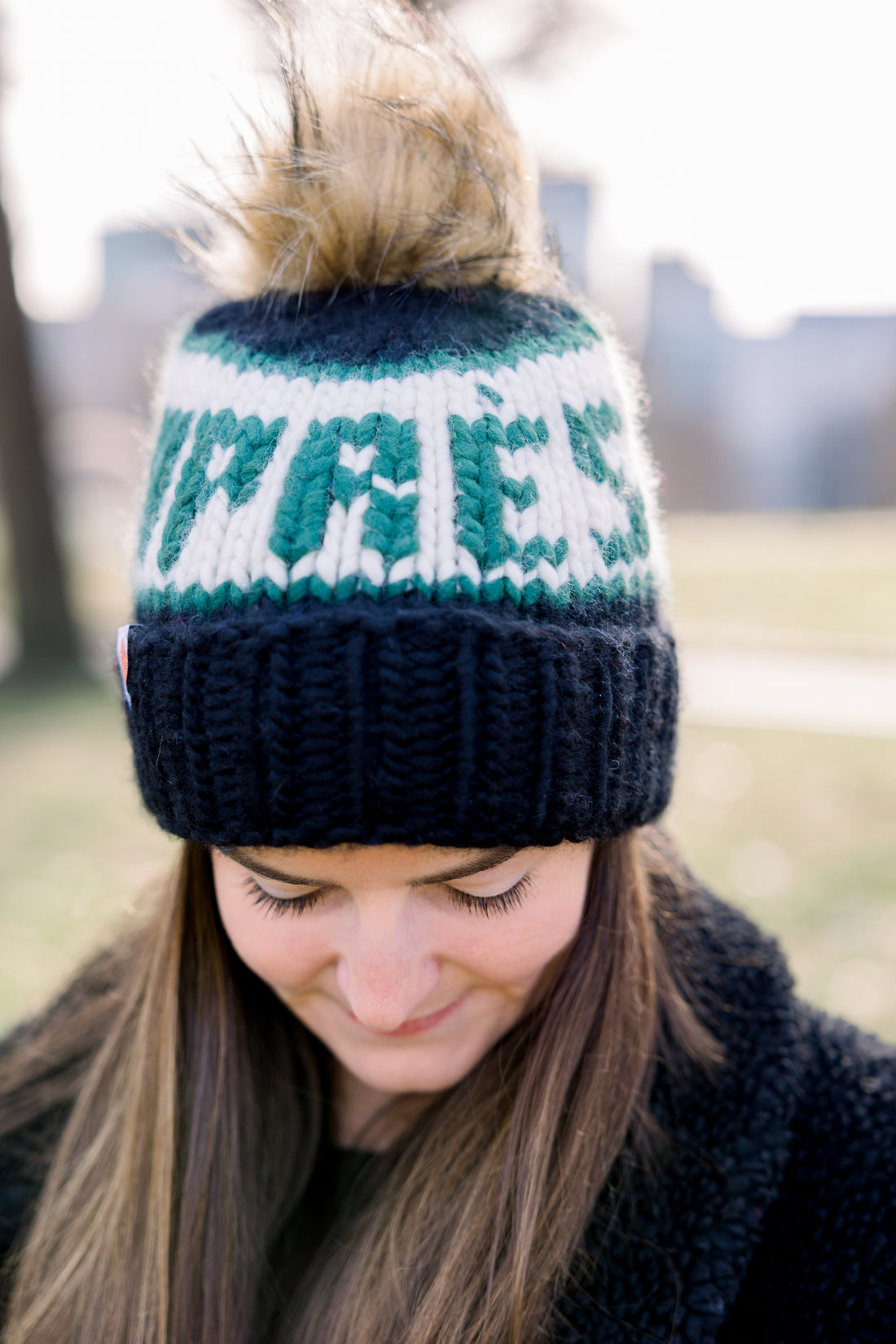 The Après Beanie in Black and Forest