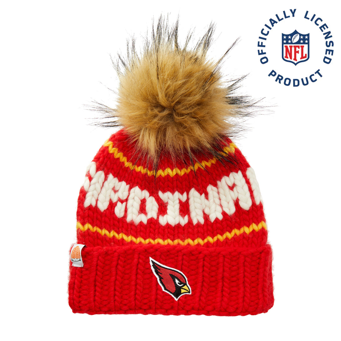 The Cardinals NFL Beanie with Faux Fur Pom