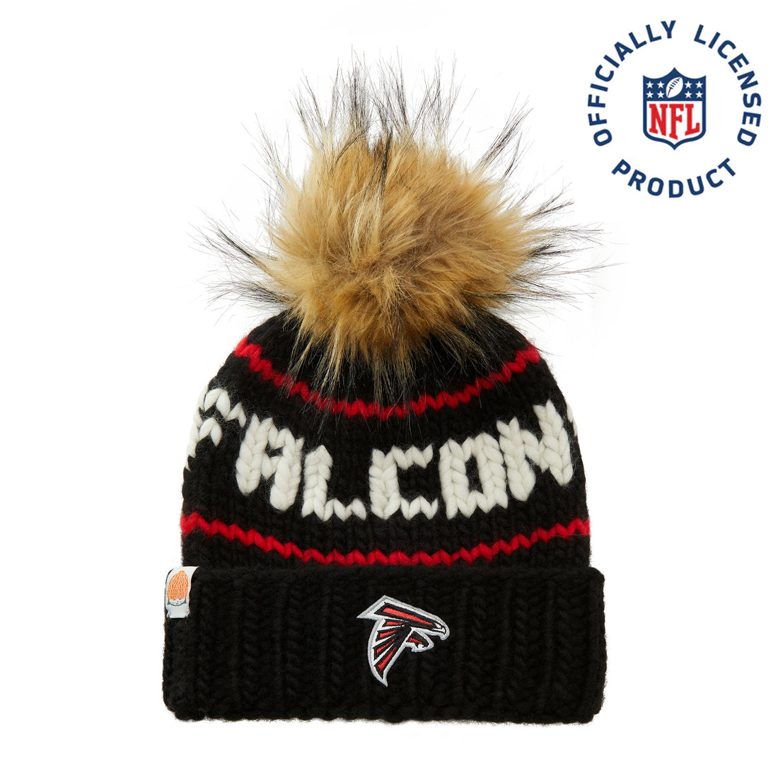 The Falcons NFL Beanie with Faux Fur Pom