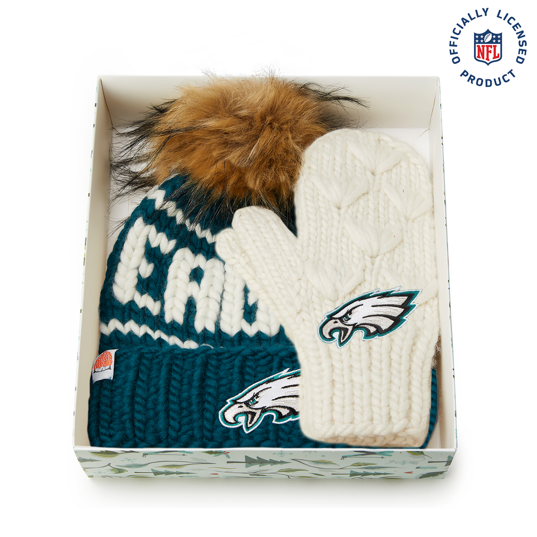 The Eagles NFL Beanie and Mitten Gift Set
