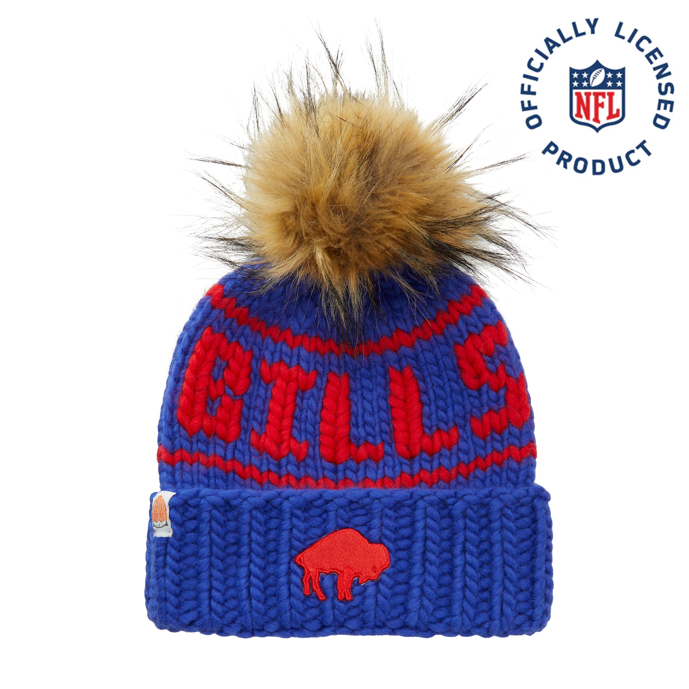 The Retro NFL Bills Beanie with Faux Fur